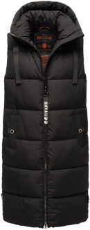 dames lange bodywarmer Schnuffelchen – Warm & Stijlvol met Capuchon Zwart