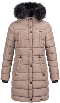 dames lange winterjas Lotusblüte Princess – Warm & Elegant Grijs - XL