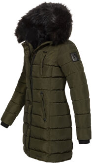 dames lange winterjas Lotusblüte Princess – Warm & Elegant Groen - S