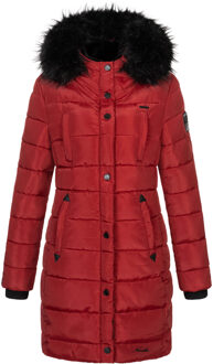 dames lange winterjas Lotusblüte Princess – Warm & Elegant Rood