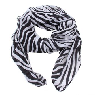 Dames Lange Zebra Gedrukt Chiffon Sjaal Voor Vrouwen Zijden Sjaal Voor Winter Cachecol Feminino Mode Sjaals Doek Accesorry