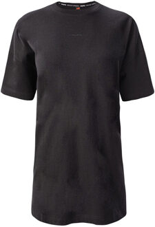 Dames lenaj t-shirt jurk Zwart - XL