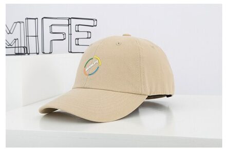 Dames Lente/Zomer Originele Zelfgemaakte Contrast Kleur Softtop Verstelbare Baseball Cap Hip Hop Cap Trend khaki
