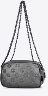 Dames Leren Crossbody Tas met Zilveren Ketting - maat