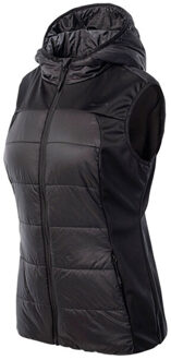 Dames loanna gewatteerd gilet - maat L Zwart