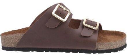 Dames Lushill Leren Muilezelsandalen (Bruin) - EU 37 / UK 4