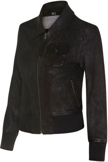 Dames MA-1 Varsity bomberjack-Modbury - maat EU 50 / UK 22 Zwart