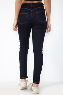 Dames Magic Shaping High Waisted Skinny Fit Jeans in Indigo Blue Indigoblauw - EU 44 Normaal / UK 16 Normaal