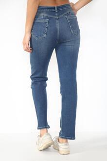 Dames Magic Shaping hoog getailleerde jeans met rechte pijpen in blauw - EU 40 Normaal / UK 12 Normaal