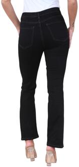 Dames Magic Shaping Slim Flare Leg Jeans met hoge taille in zwart - EU 50 Normaal / UK 22 Normaal