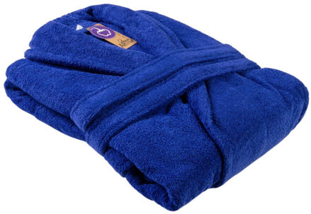 Dames mantel met sjaalkraag Blauw - XXXL