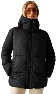 Dames milleu gewatteerde ski-jas Zwart - 40