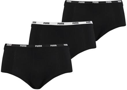 Dames Mini Short 3-pack - Zwart - Maat L