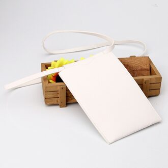 Dames Mobiele Telefoon Tas Mobiele Telefoon Pu Lederen Tas Schouderriem Vrouwelijke Tas Iphone / Huawei/Samsung/xiaomi/Htc wit
