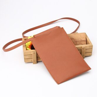 Dames Mobiele Telefoon Tas Mobiele Telefoon Pu Lederen Tas Schouderriem Vrouwelijke Tas Iphone / Huawei/Samsung/xiaomi/Htc Yellowish bruin