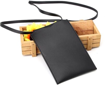 Dames Mobiele Telefoon Tas Mobiele Telefoon Pu Lederen Tas Schouderriem Vrouwelijke Tas Iphone / Huawei/Samsung/xiaomi/Htc zwart