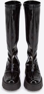 Dames Mocassinlaarzen van Lakleer in Zwart - EU 38