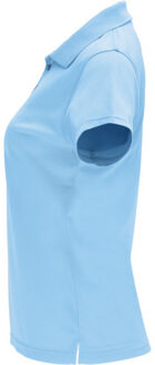 Dames monzha sportpoloshirt met korte mouwen Blauw - XL