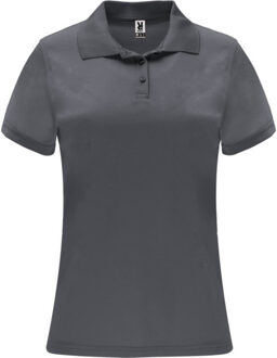 Dames monzha sportpoloshirt met korte mouwen Grijs - XXL