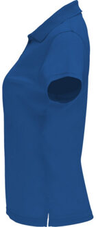 Dames monzha sportpoloshirt met korte mouwen - maat L Blauw