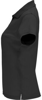 Dames monzha sportpoloshirt met korte mouwen - maat XL Zwart