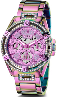 Dames Multifunctioneel Armbandhorloge Queen Multicolor 40 mm Gw0464L4 Guess , Multicolor , Dames - ONE Size