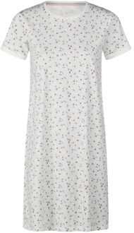 Dames nachthemd korte mouw bloemenprint - maat M Veelkleurig