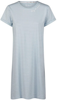 Dames nachthemd korte mouw gestreept Blauw - S