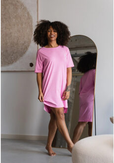 Dames nachthemd korte mouw Roze