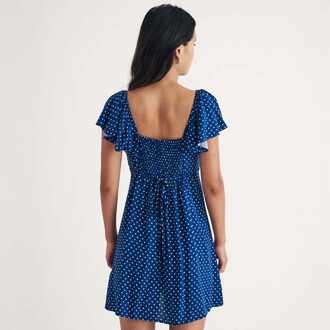 Dames Nobodys Child Elise Polka Dot Mini Dress in Blauw - EU 38 / UK 10