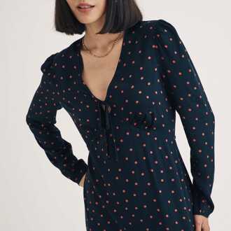 Dames Nobodys Child Lily Midi Dress met lange mouwen in zwart - EU 34 / UK 6