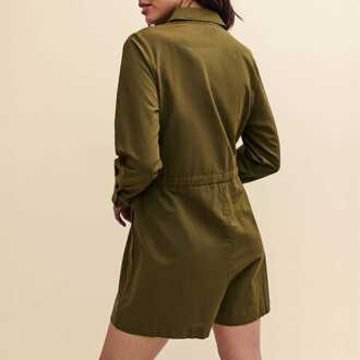 Dames Nobodys Child Miranda Utility Playsuit in Groen
