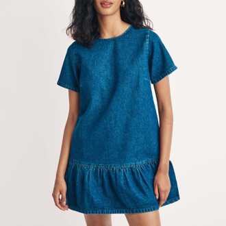 Dames Nobodys Child Nancy Mini-jurk in Denim Blauw - EU 32 / UK 4