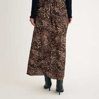 Dames Nobodys Child Panterprint Maxi Rok in Dierenprint - EU 32 / UK 4