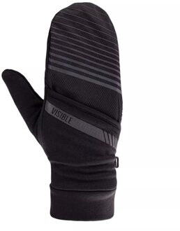 Dames nusa ii gestreepte skihandschoenen Zwart - L / XL