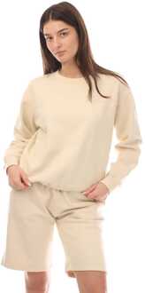 Dames Off White Diagonal Regular Crewneck Sweatshirt in Beige - maat XL