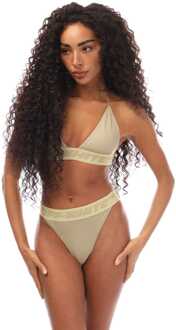 Dames Off White Logo Band Bikini in Groen - EU 34 / UK 6