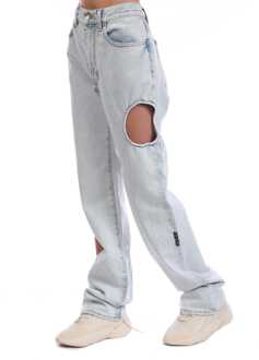 Dames Off White Meteor Cool Baggy Jeans in lichtblauw