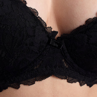 Dames Ondersteunende Bh met COMFY-BALCONETTE Cups Zwart - EU 90C /UK 40C