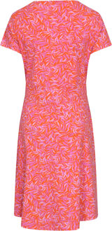 Dames Orchidee Bladeren Jurk (Helderroze) - EU 40 / UK 12