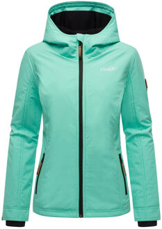 dames overgangsjas lichtgewicht water- en windafstotend met capuchon aqua green - maat S Groen