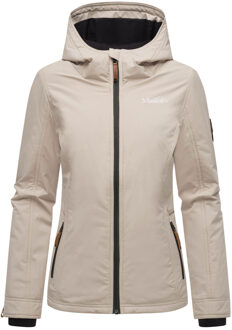 dames overgangsjas lichtgewicht water- en windafstotend met capuchon bone Naturel - XL