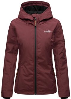 dames overgangsjas lichtgewicht water- en windafstotend met capuchon bordeaux - maat M Rood