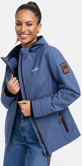 dames overgangsjas lichtgewicht water- en windafstotend met capuchon dusty blue Blauw