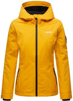 dames overgangsjas lichtgewicht water- en windafstotend met capuchon geel - maat S