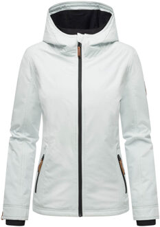 dames overgangsjas lichtgewicht water- en windafstotend met capuchon iceblue - maat XL Blauw