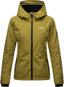 dames overgangsjas lichtgewicht water- en windafstotend met capuchon mosgroen