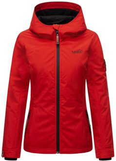 dames overgangsjas lichtgewicht water- en windafstotend met capuchon rood - maat M