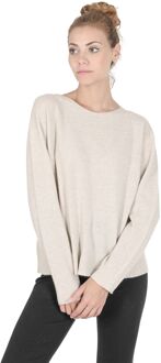 Dames Oversized Boothals Trui Coe 008 Cream - maat L Crème