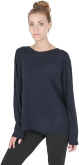 Dames Oversized Boothals Trui Coe 008 Marineblauw - maat S Navy